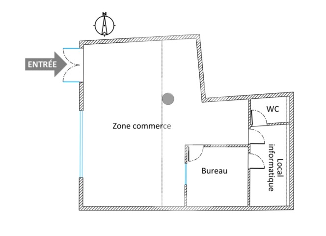 Local commercial à louer - 69.0 m2 - 26 - Drome