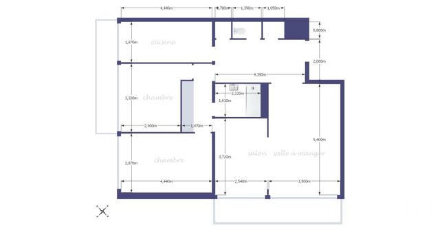 Appartement F4 à vendre - 4 pièces - 80,52 m2 - Paris - 75020 - ILE-DE-FRANCE