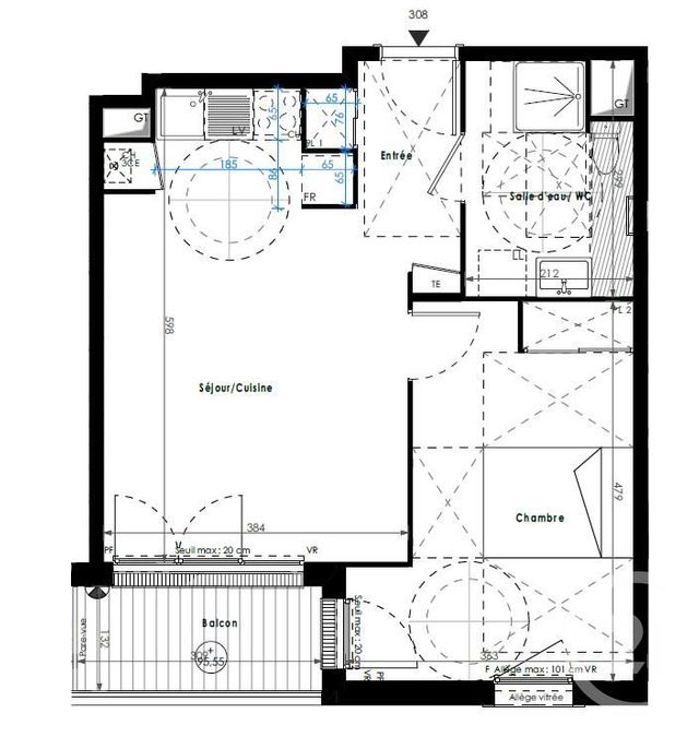 Appartement F2 à louer - 2 pièces - 44,83 m2 - Juvisy Sur Orge - 91 - ILE-DE-FRANCE