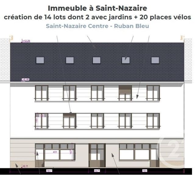 Appartement F1 à vendre - 1 pièce - 22,43 m2 - St Nazaire - 44 - PAYS-DE-LOIRE