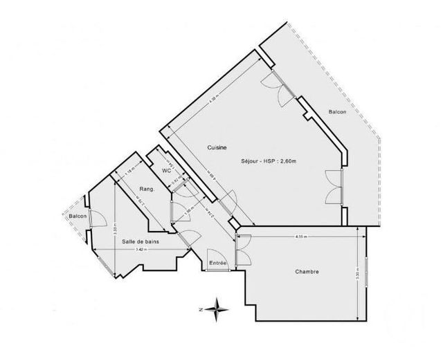 Appartement F2 à vendre - 2 pièces - 52,35 m2 - Boulogne Billancourt - 92 - ILE-DE-FRANCE