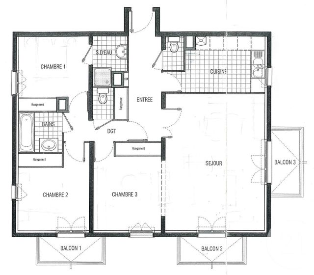 Appartement F4 à vendre - 4 pièces - 87,82 m2 - Bussy St Georges - 77 - ILE-DE-FRANCE