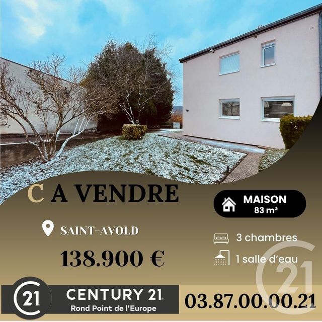 Maison à vendre ST AVOLD