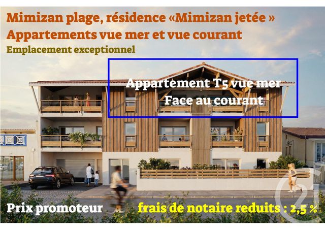 Appartement F5 à vendre - 5 pièces - 93,64 m2 - Mimizan - 40 - AQUITAINE