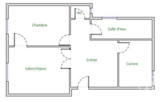 Appartement F2 à vendre - 2 pièces - 61,25 m2 - Paris - 75015 - ILE-DE-FRANCE