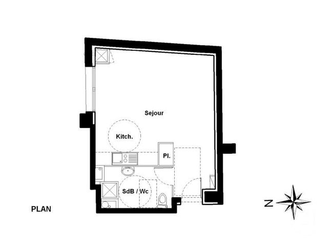 Appartement T1 à vendre - 1 pièce - 39,58 m2 - Orleans - 45 - CENTRE