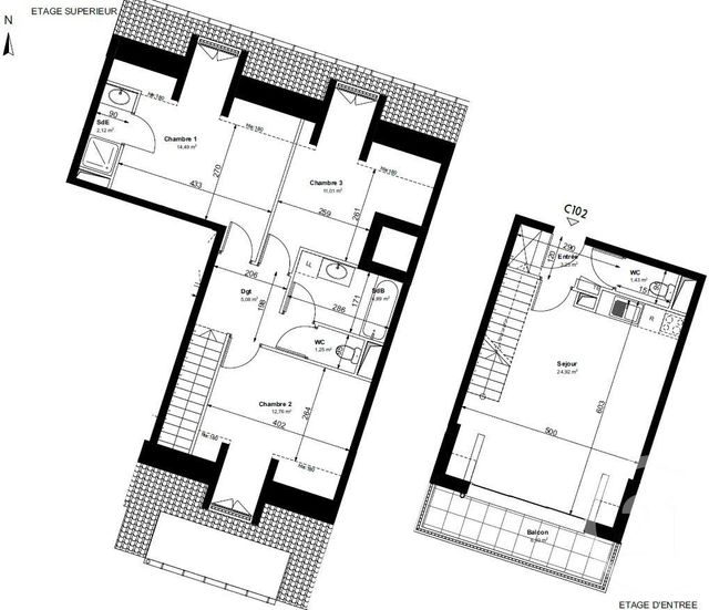 Appartement F4 à vendre - 4 pièces - 81,18 m2 - Champs Sur Marne - 77 - ILE-DE-FRANCE