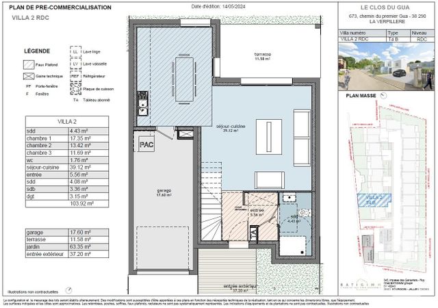 Maison à vendre - 4 pièces - 103,92 m2 - La Verpilliere - 38 - RHONE-ALPES