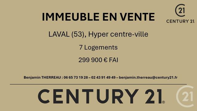 Immeuble à vendre - 135 m2 - Laval - 53 - PAYS-DE-LOIRE
