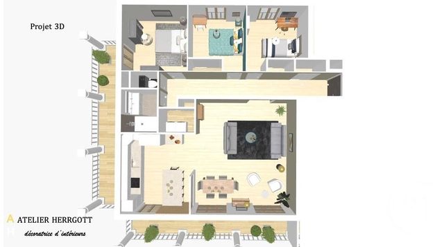 Appartement F4 à vendre - 4 pièces - 102 m2 - St Etienne - 42 - RHONE-ALPES
