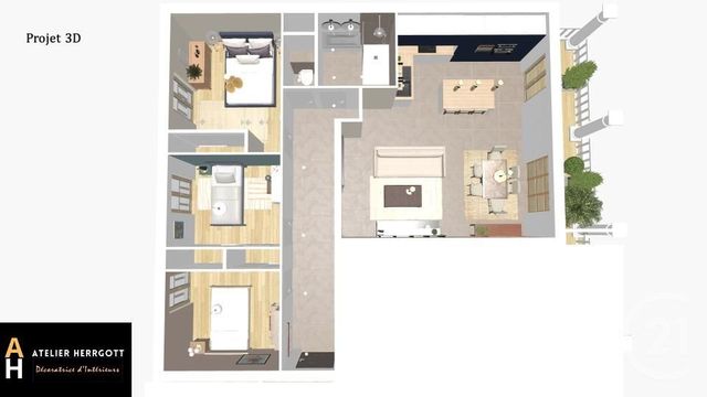 Appartement F4 à vendre - 4 pièces - 84 m2 - St Etienne - 42 - RHONE-ALPES