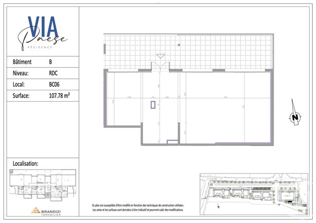 Local commercial à louer - 107.78 m2 - 202 - Haute-Corse