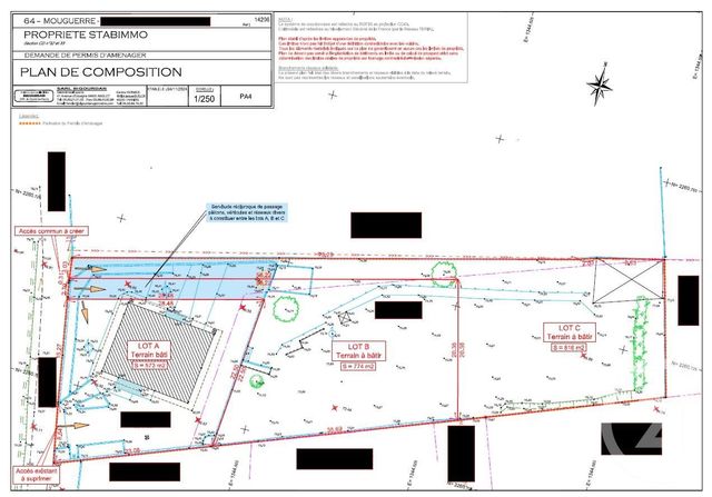 Terrain à vendre - 774 m2 - Mouguerre - 64 - AQUITAINE